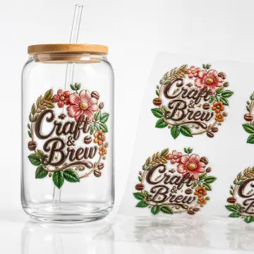 Custom 3D UV Transfer Stickers Waterproof Scratch Resistant Decals for Glass Ceramic Metal Acrylic