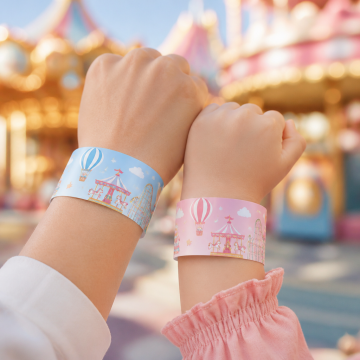 Tamper-Evident Security Paper Bracelets Full Color Logo Printed Tyvek Event Wristbands for Amusement Parks & Marathon Race