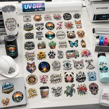 Custom UV DTF Cup Wraps – 3D Embossed Peel-and-Stick Transfers for Drinkware & Tumblers
