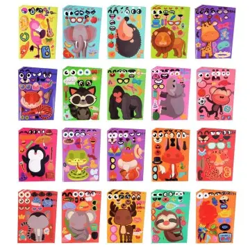 20 Sheets Animal Stickers DIY Waterproof L...