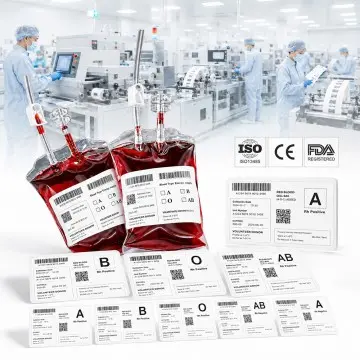 Blood Bag Labels - Waterproof Low Temperature Resistant Medical Stickers
