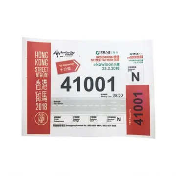 Custom High-Quality Fabric Race Numbers