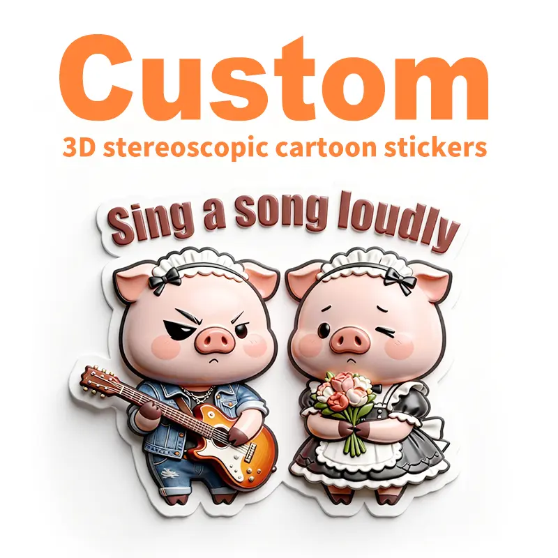 Trendy Cute Piggy Foam Stickers: 3D Adorab...