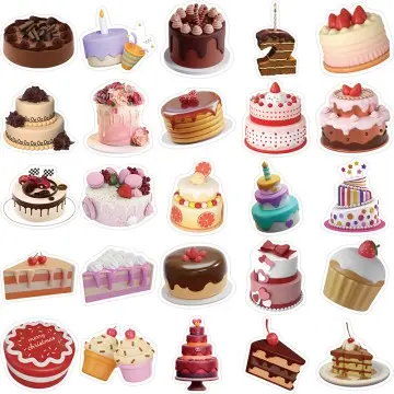 Delicious Cake and Macaron Stickers Pack