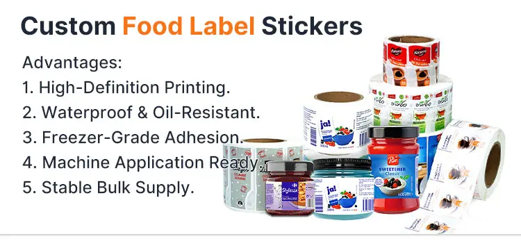 Custom Waterproof Frozen Food Labels - Freezer-Resistant Stickers