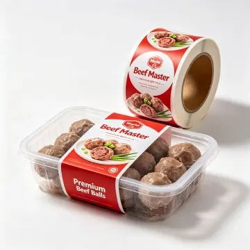 Custom Printed Frozen Meat Packaging Labels | Cold‑Resistant Food Grade Self‑Adhesive Stickers