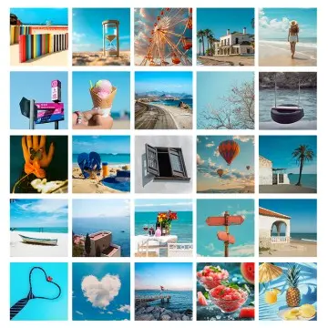 Coastal Vacation Scene Stickers Pack