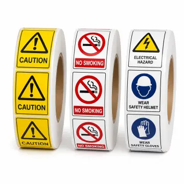 Custom Printed Warning Sticker Rolls | Self-Adhesive Shipping Labels | Custom Logo & Text Stickers