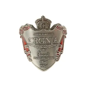 Custom Aluminum Pressed Vase Label Metal Wine Label