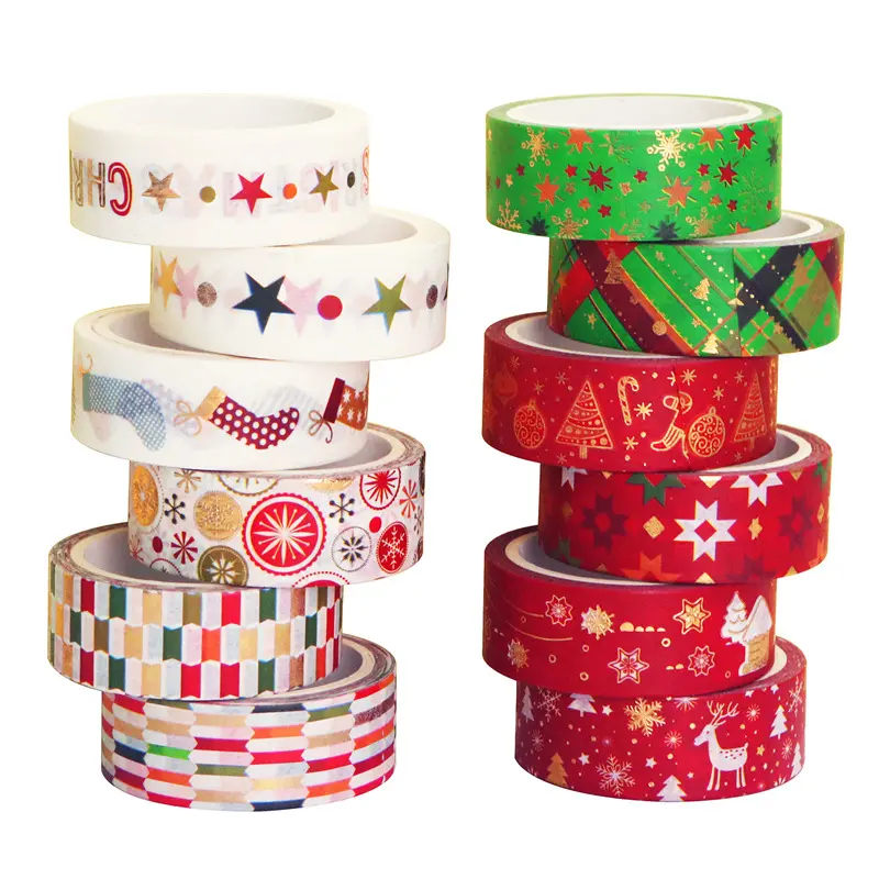 Christmas pattern labels