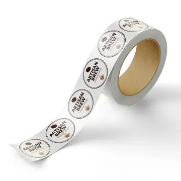 Creative Custom Durable Coffee Bag Labels Waterproof Matte Finish Strong Adhesive Blank Label Stickers Customizable