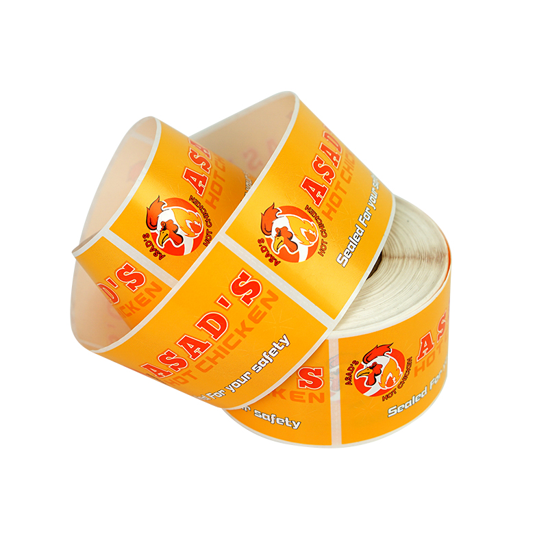 secure takeout packaging stickers