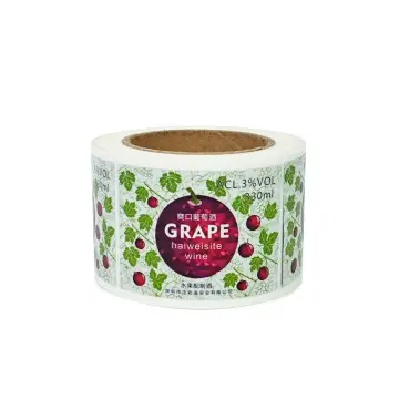 Custom Rectangle Bottle Label Roll Gold In...