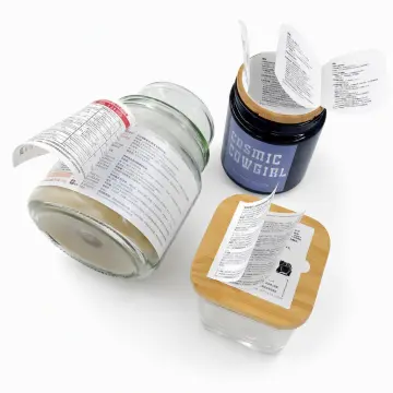 Custom Booklet Labels for Cosmetic Bottles - Multi-Page Self-Adhesive Waterproof Peel Open Labels OEM