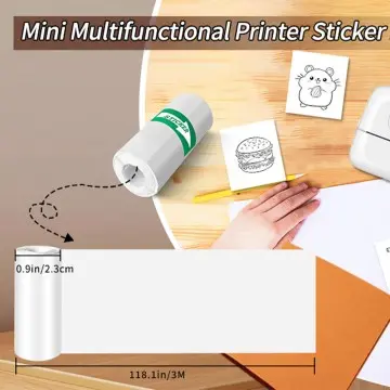 25PCS Mini Thermal Printer Sticker Rolls for Notes & Crafts