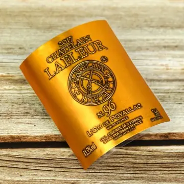 Custom Gold Metallic Film Label Roll Embos...