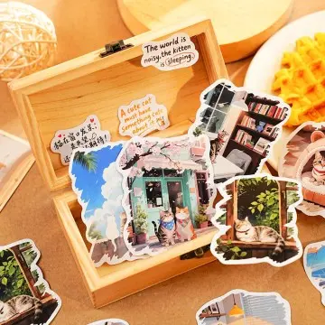 Cute Cartoon Cat & Dog PVC Stickers for Jo...